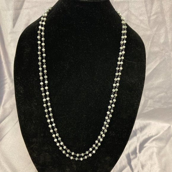 Joan Rivers Set: Tassle Necklace, Double Strand Necklace, 4 Stretch Bracelets - Picture 2 of 6